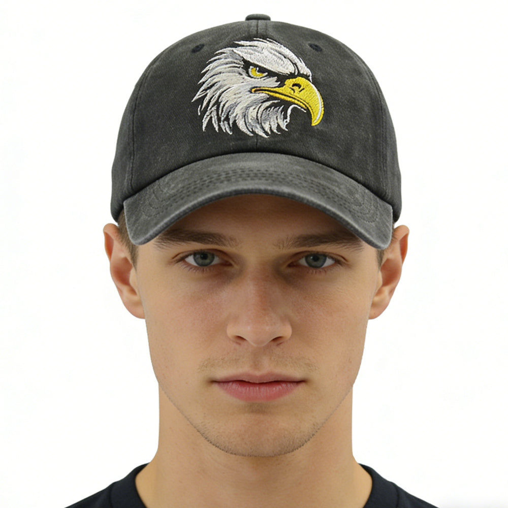 Embroidered Bald Eagle Head Hats - Image 4