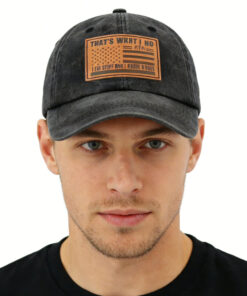 I FIX Black Hat for Men Women, Adjustable Embroidered Wash Cotton Baseball Cap