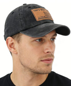 Alternative view of I FIX Black Hat for Men Women, Adjustable Embroidered Wash Cotton Baseball Cap