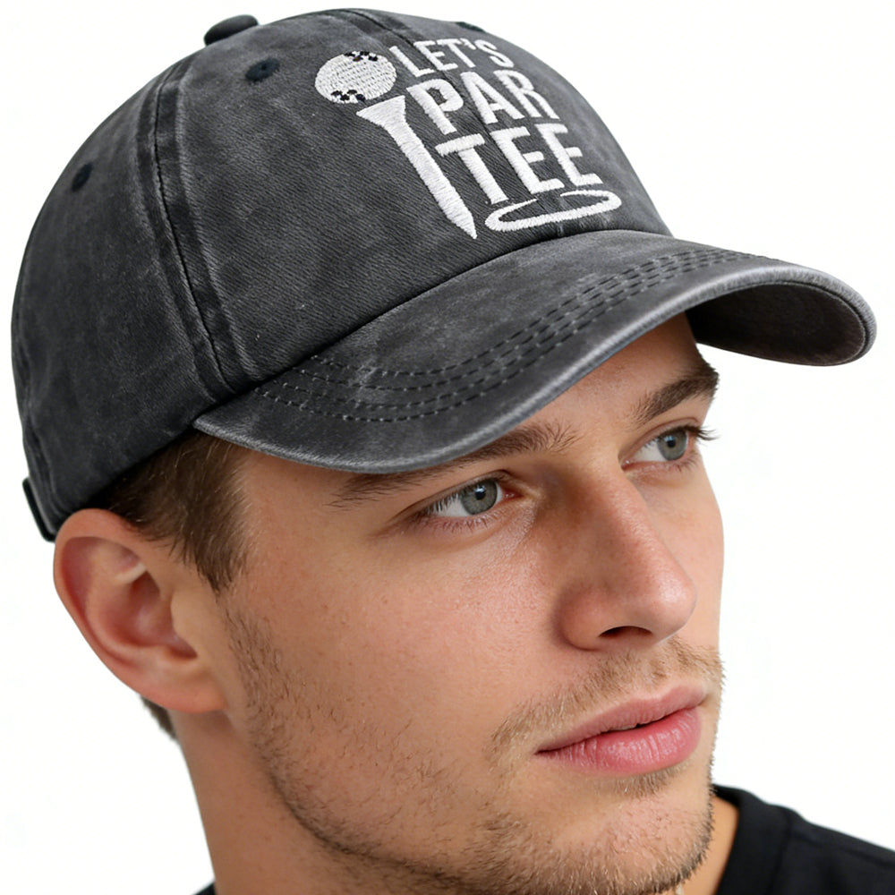 Golf Gifts Hats for Mom Dad, Par Tee Hats for Men Women, Adjustable Embroidered Wash Cotton Baseball Cap - Image 2
