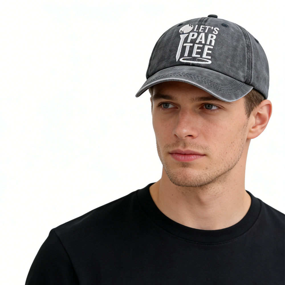 Golf Gifts Hats for Mom Dad, Par Tee Hats for Men Women, Adjustable Embroidered Wash Cotton Baseball Cap - Image 3