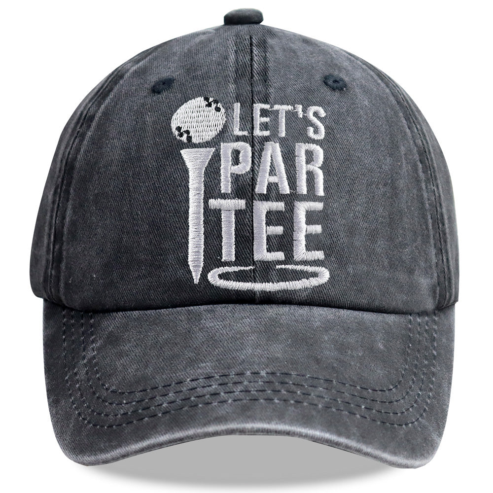 Golf Gifts Hats for Mom Dad, Par Tee Hats for Men Women, Adjustable Embroidered Wash Cotton Baseball Cap - Image 4