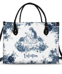 A Chapter Of Chinoiserie Toile - Personalized Leather Bag