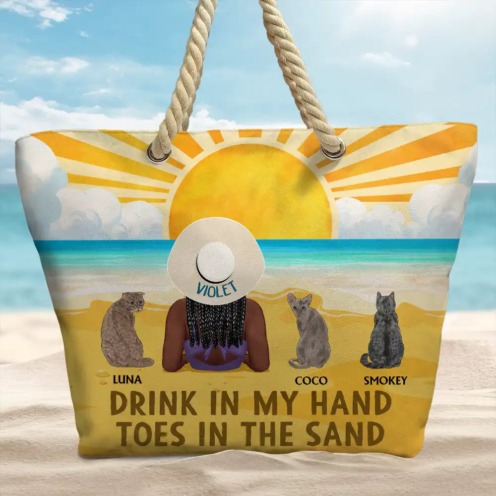 The Beach Is Calling And I Must Go Dog Cat - Personalized Beach Bag - Image 2