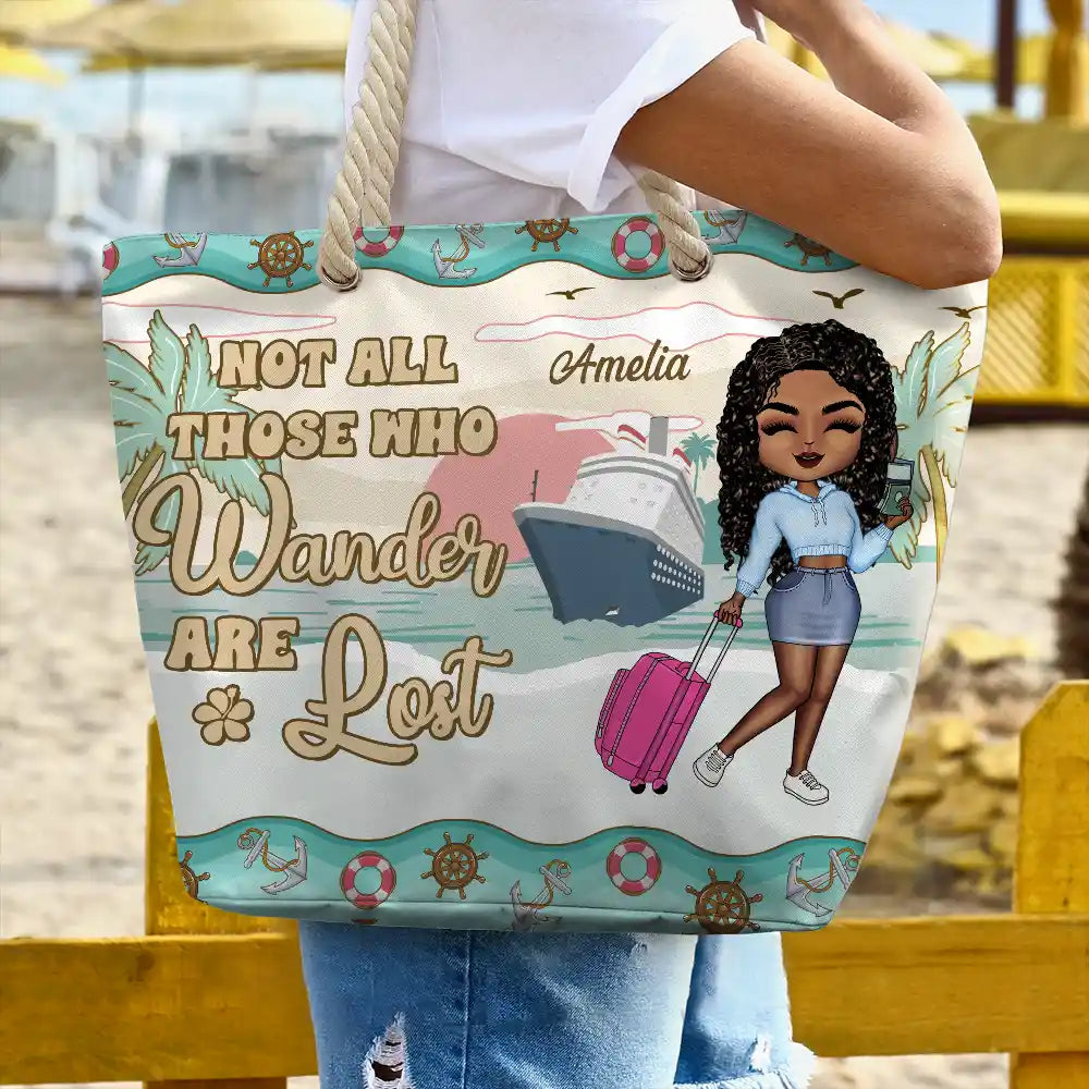 Just A Girl Who Loves Cruising - Personalized Beach Bag - Image 3