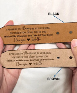 Alternative view of I Licked It So It's Mine - Personalized Engraved Leather Belt