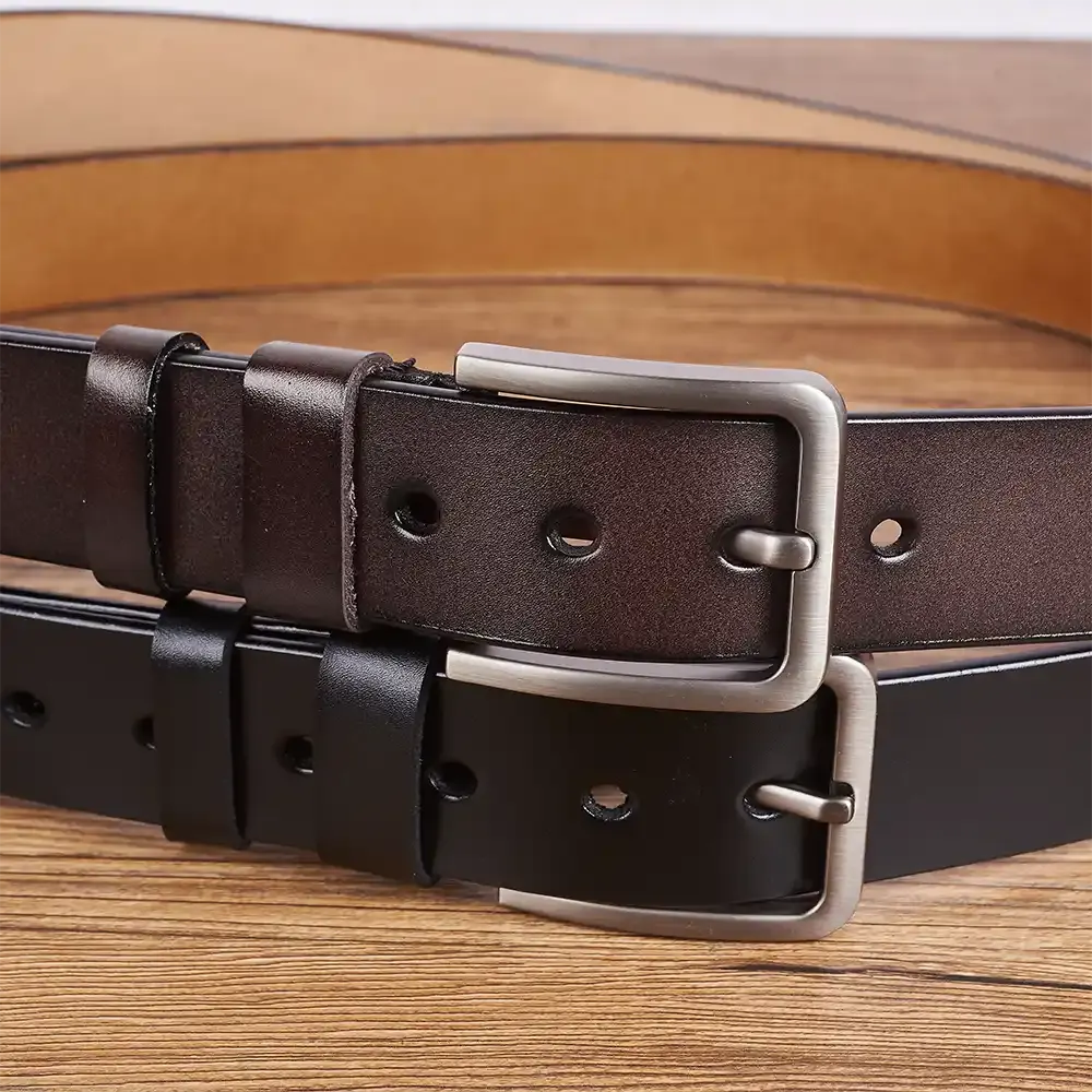 Couple I Love You For Who You Are - Personalized Engraved Leather Belt - Image 3