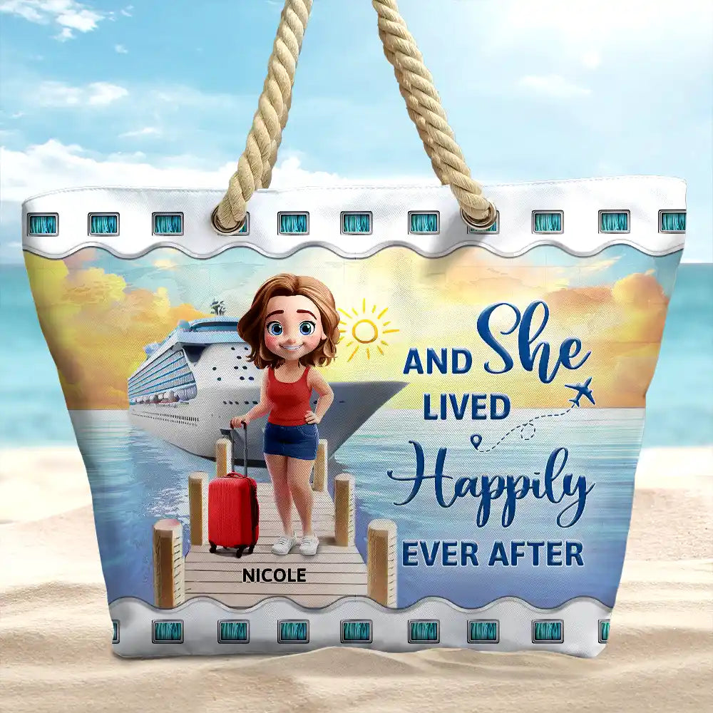 All My Cruise Crap - Personalized Beach Bag - Image 2