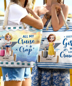 All My Cruise Crap - Personalized Beach Bag