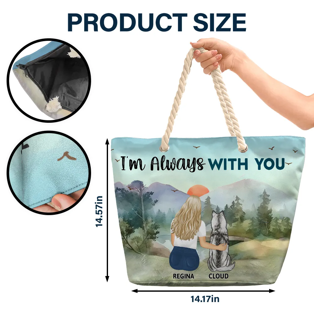 A Girl And Her Dog A Bond That Can't Be Broken - Personalized Beach Bag - Image 5