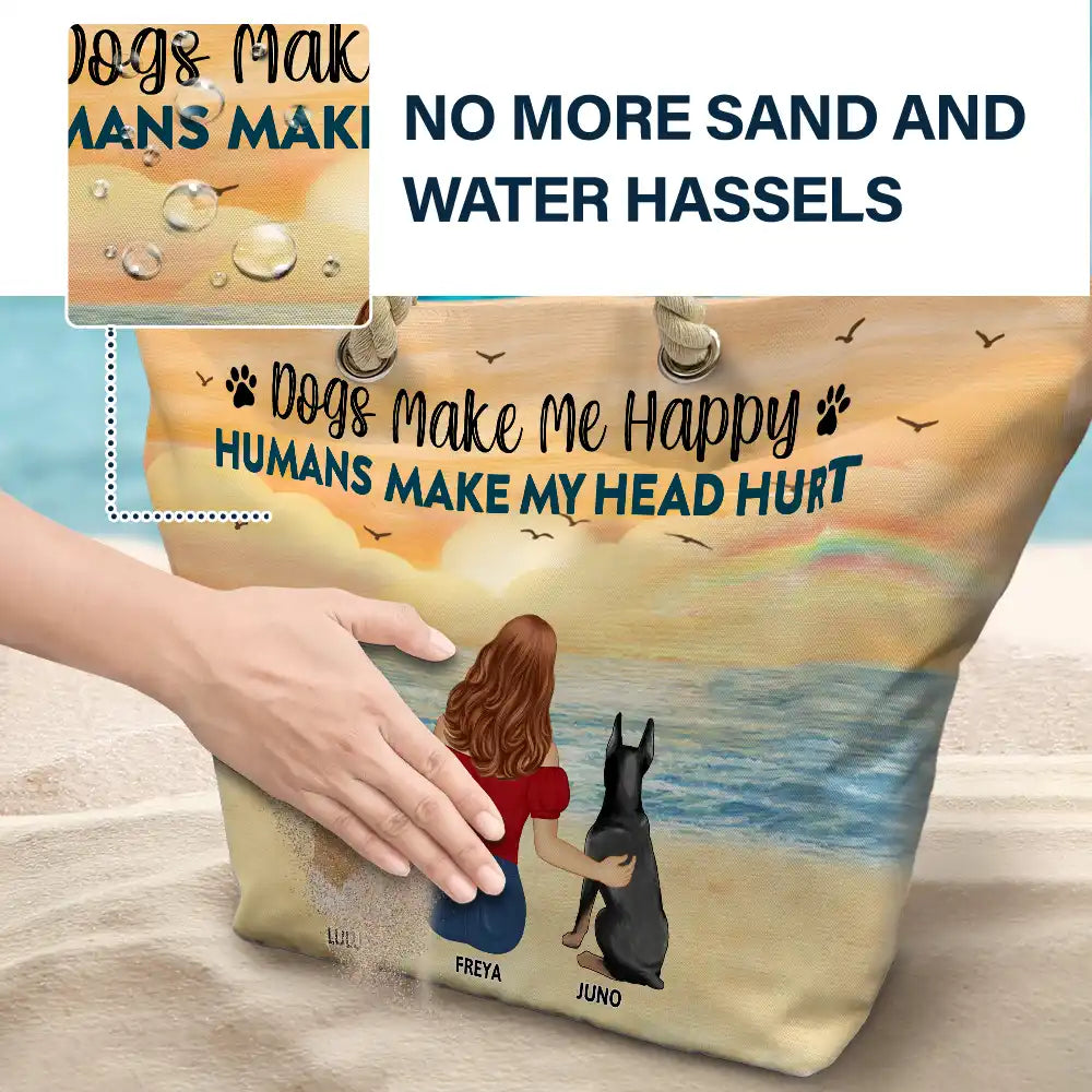A Girl And Her Dog A Bond That Can't Be Broken - Personalized Beach Bag - Image 6
