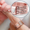 Baby Newborn Information - Personalized Heart Stacking Rings