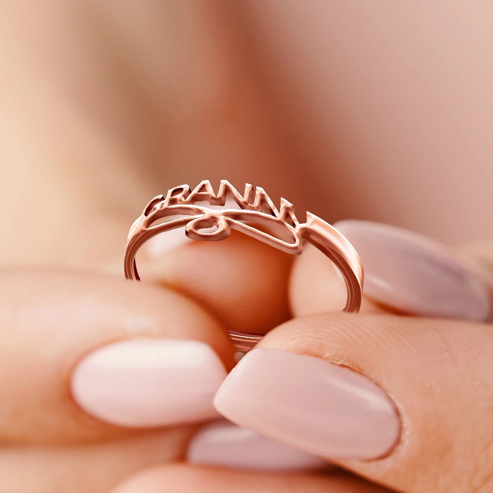 Beautiful Ring For Mom And Grandma - Personalized Custom Shaped Ring - Image 3