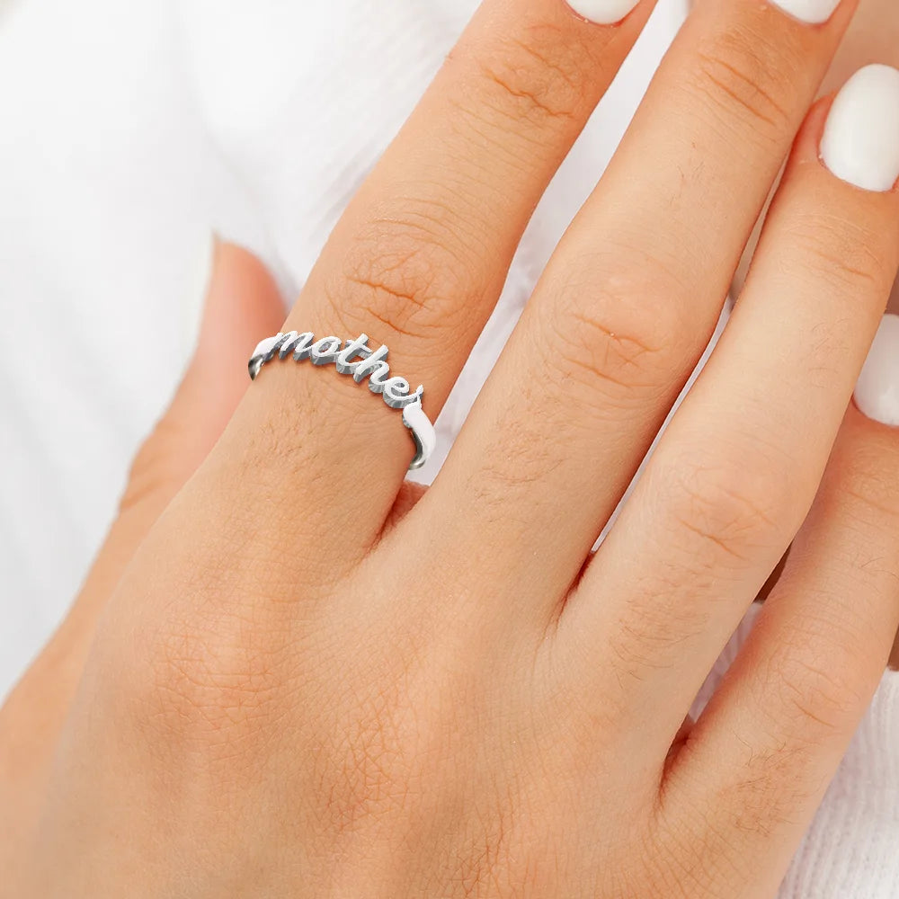 Beautiful Ring For Mom And Grandma - Personalized Custom Shaped Ring - Image 4