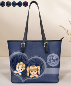 Best Mom Ever - Personalized Leather Tote Bag