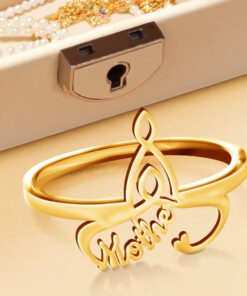 Alternative view of Celtic Motherhood Symbol - Personalized Custom Shaped Ring