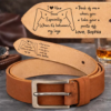 Couple I Love Your Face Especially When - Personalized Cowhide Leather Belt
