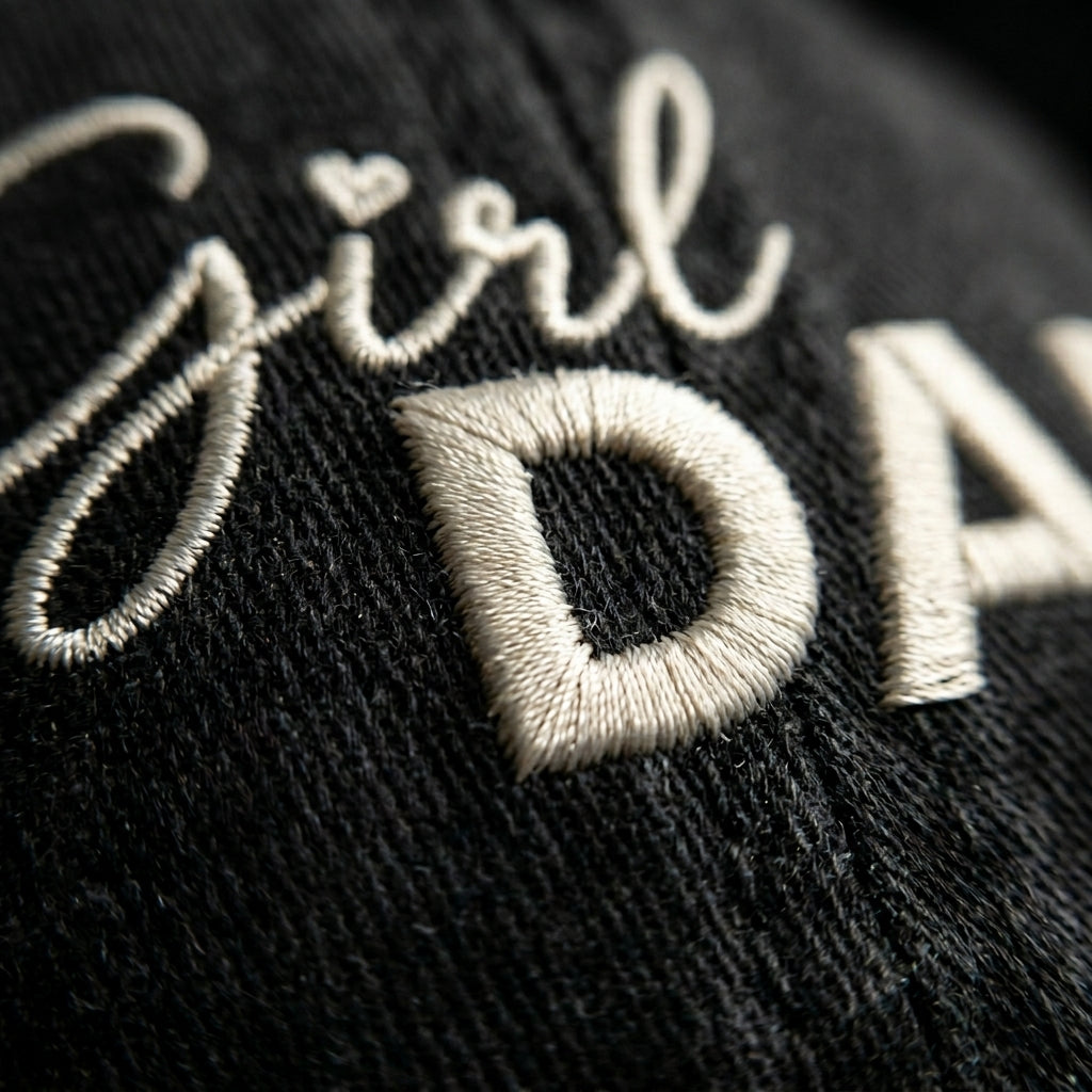 Girl Dad, Father's Day Retro Faux Embroidery Cap, Gift For Him - Image 6