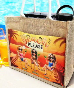 Alternative view of Girls Trip - Personalized Jute Tote Bag