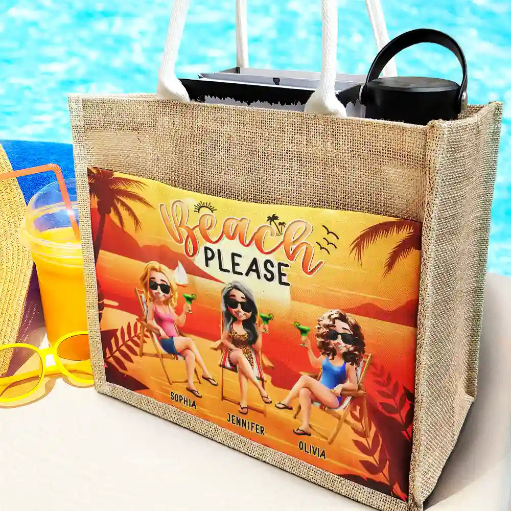 Girls Trip - Personalized Jute Tote Bag - Image 2