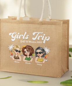 Alternative view of Girls Trip Summer Vibe - Personalized Jute Beach Bag