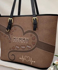 Alternative view of Grandma Mom's Sweethearts - Personalized Leather Tote Bag
