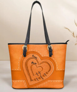 Grandma Mommy's Little Sweethearts - Personalized Leather Tote Bag