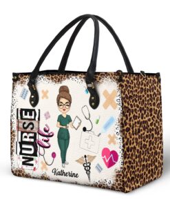 Alternative view of Nurse Life - Gift For Nurse - Personalized Leather Bag