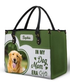 Alternative view of Custom Photo In My Dog Cat Mom Era - Gift For Dog Mom, Cat Mom - Personalized Leather Bag