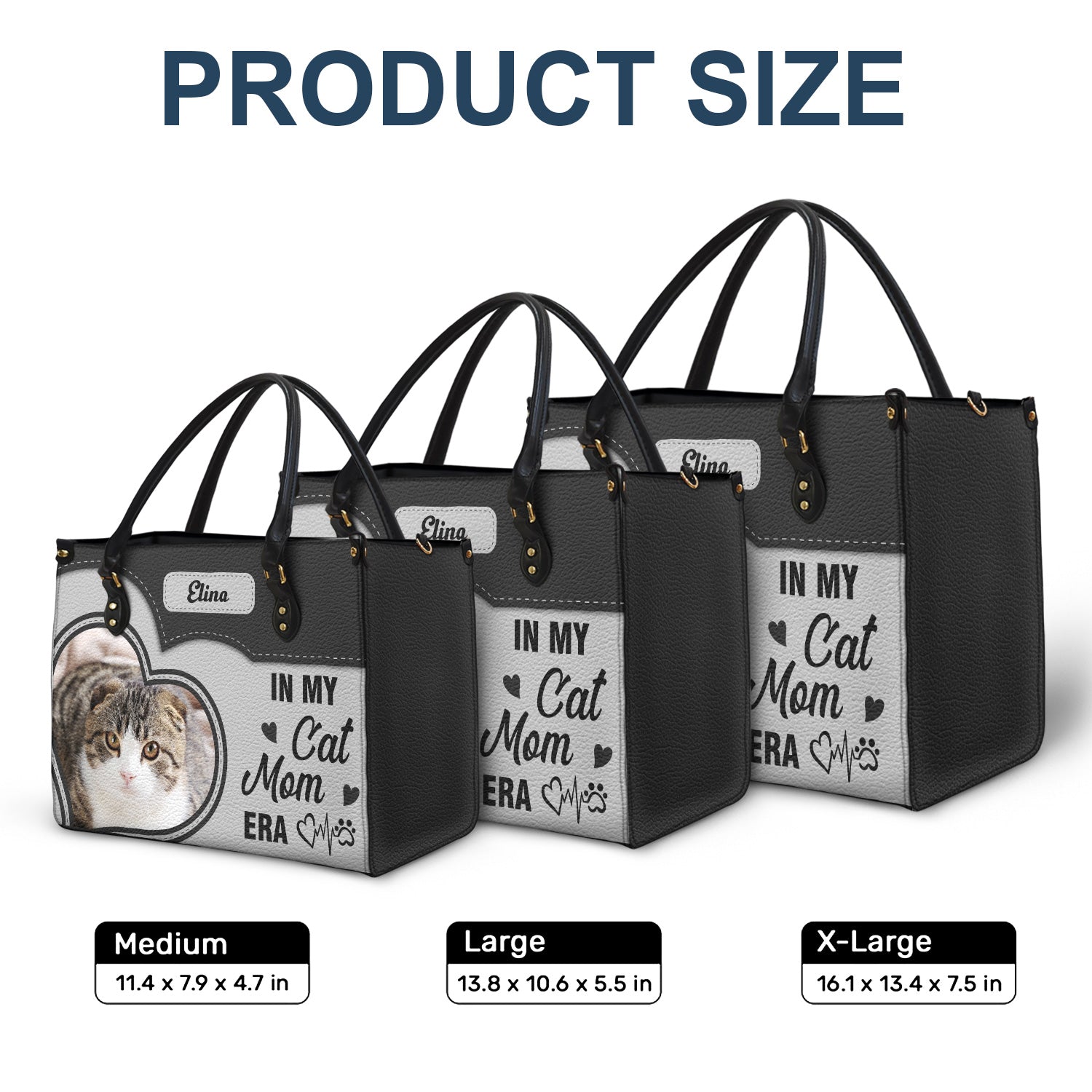Custom Photo In My Dog Cat Mom Era - Gift For Dog Mom, Cat Mom - Personalized Leather Bag - Image 6