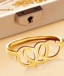Alternative view of Heart Binding Name Initials - Personalized Custom Shaped Ring