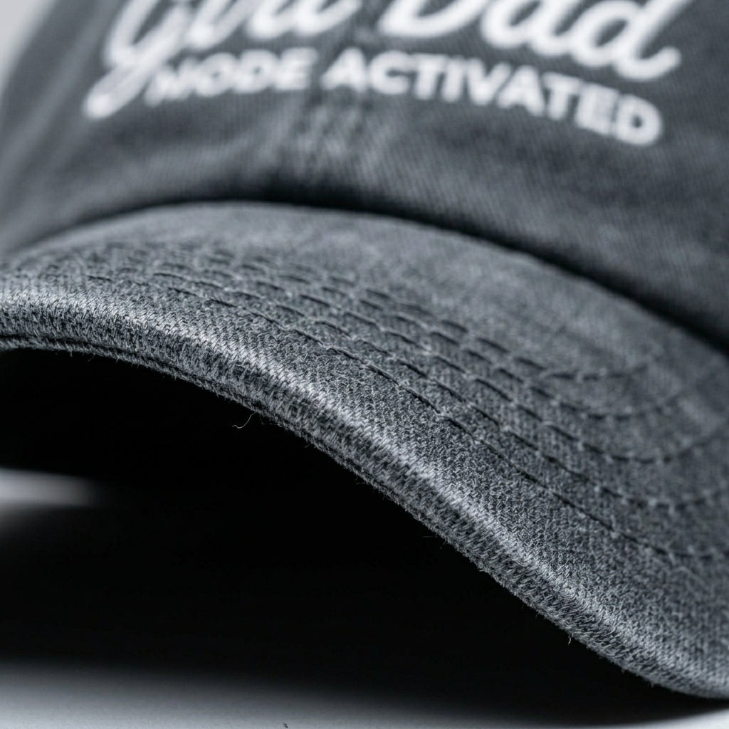Girl Dad Mode Activated, Father's Day Retro Faux Embroidery Cap, Gift For Him - Image 4