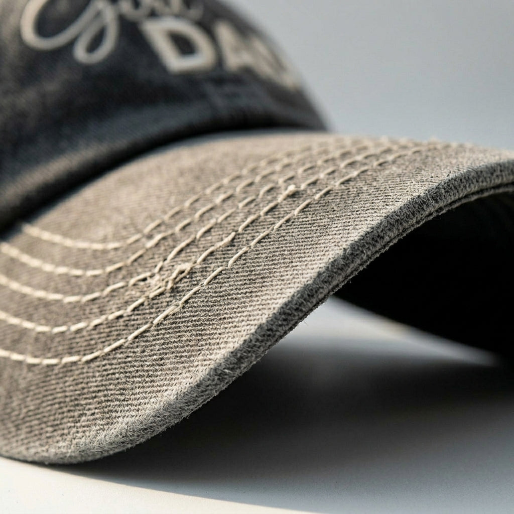 Girl Dad, Father's Day Retro Faux Embroidery Cap, Gift For Him - Image 4