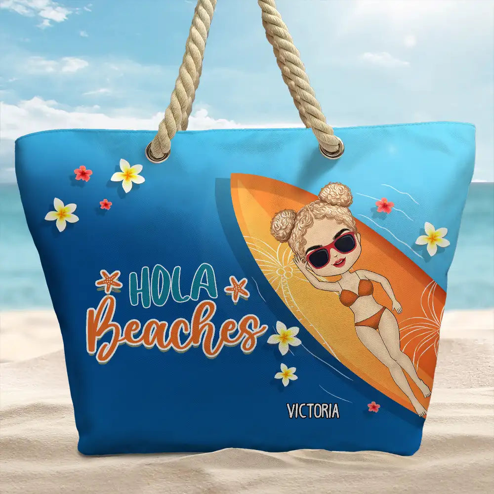 Life Is Better At The Beach Summer Vibes - Personalized Beach Bag - Image 2