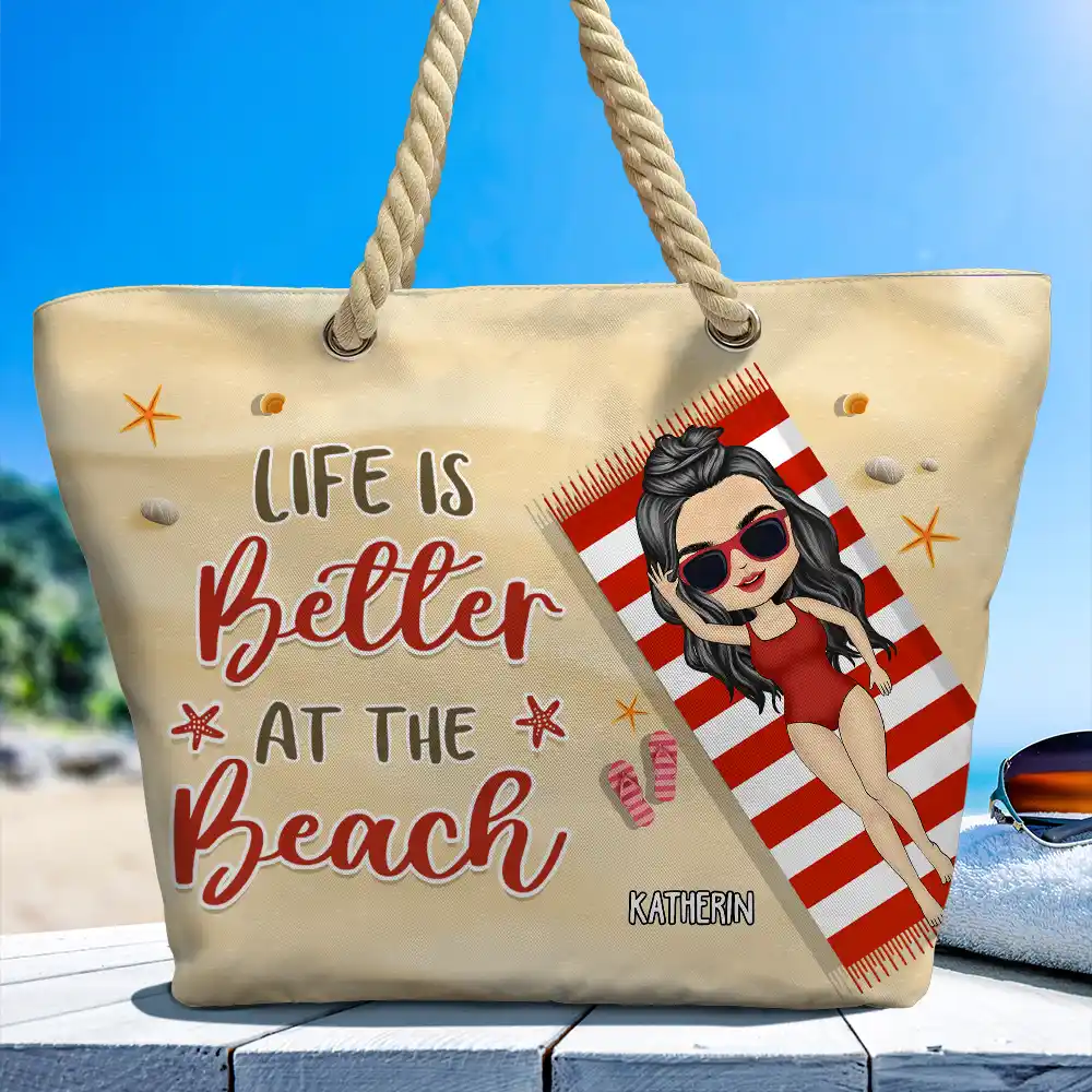 Life Is Better At The Beach Summer Vibes - Personalized Beach Bag