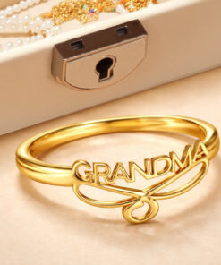 Alternative view of Lovely Ring For Mum And Grandma - Personalised Custom Shaped Ring