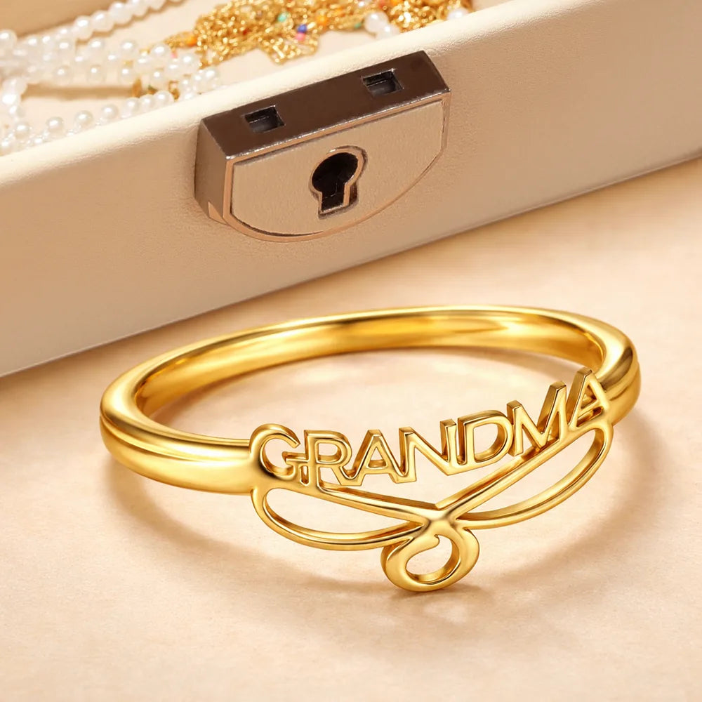 Lovely Ring For Mum And Grandma - Personalised Custom Shaped Ring - Image 2