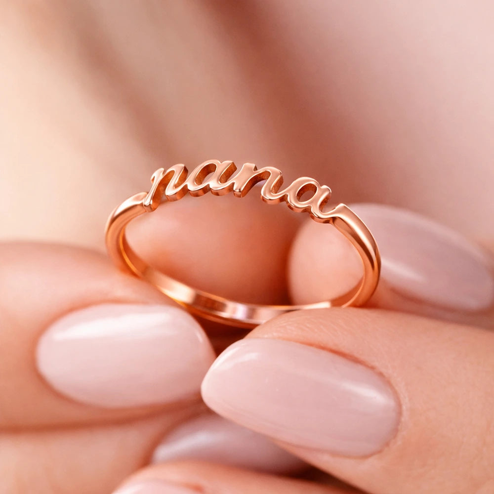 Lovely Ring For Mum And Grandma - Personalised Custom Shaped Ring - Image 3