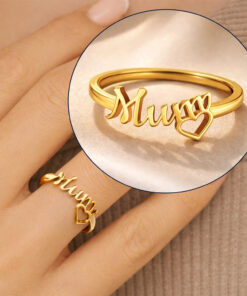 Lovely Ring For Mum And Grandma - Personalised Custom Shaped Ring