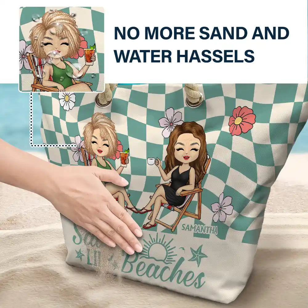 Girls Trip Besties For The Resties Chibi - Personalized Beach Bag - Image 6