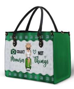 Alternative view of I Haven't Been Every Where But It's On My List - Birthday, Traveling Gift For Yourself, Travelers - Personalized Leather Bag