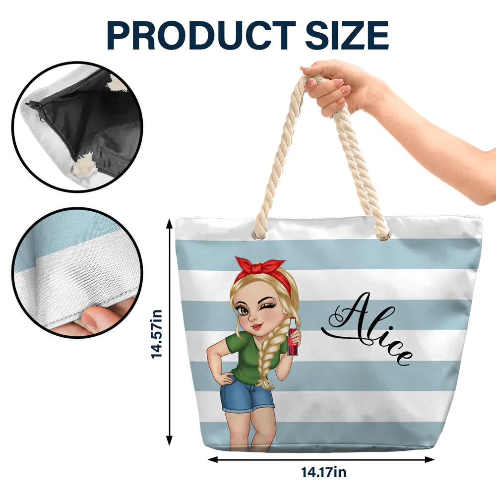 Summer Is Calling Beach Vacation - Personalized Beach Bag - Image 5