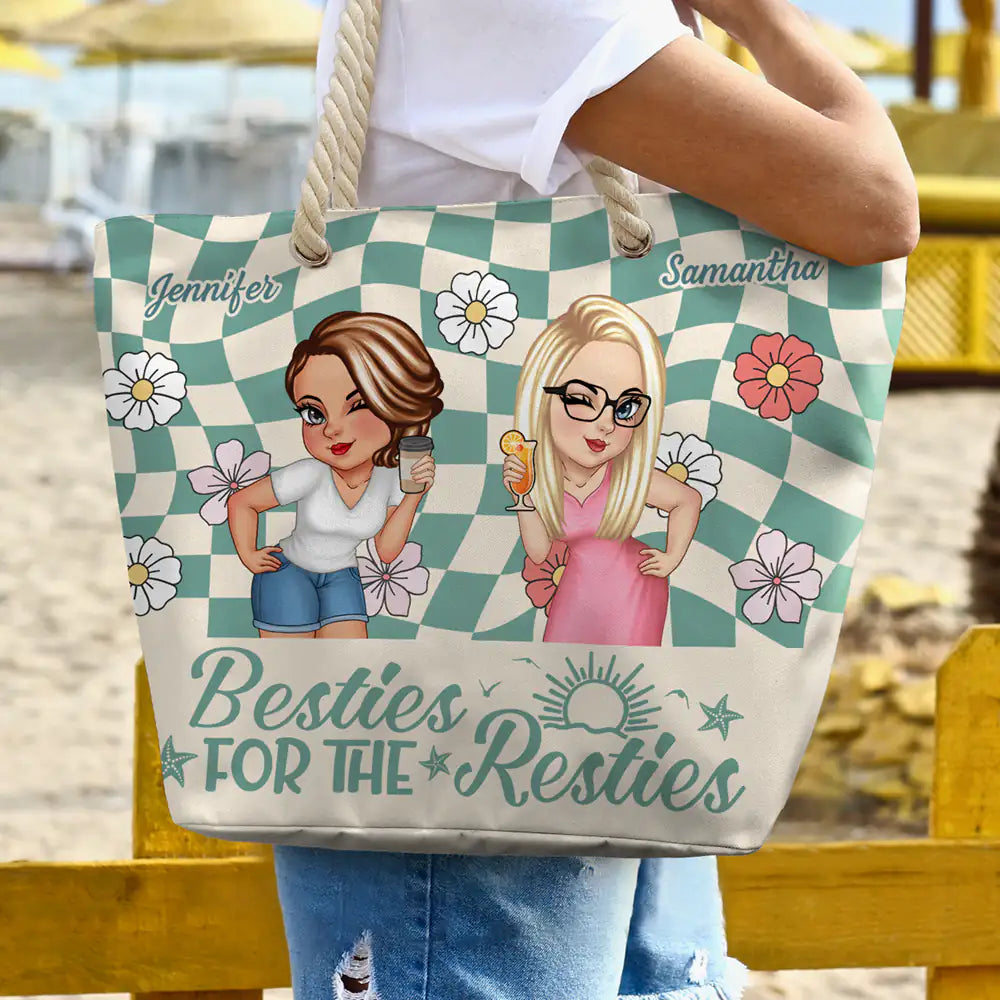 Girls Trip Besties For The Resties - Personalized Beach Bag - Image 3