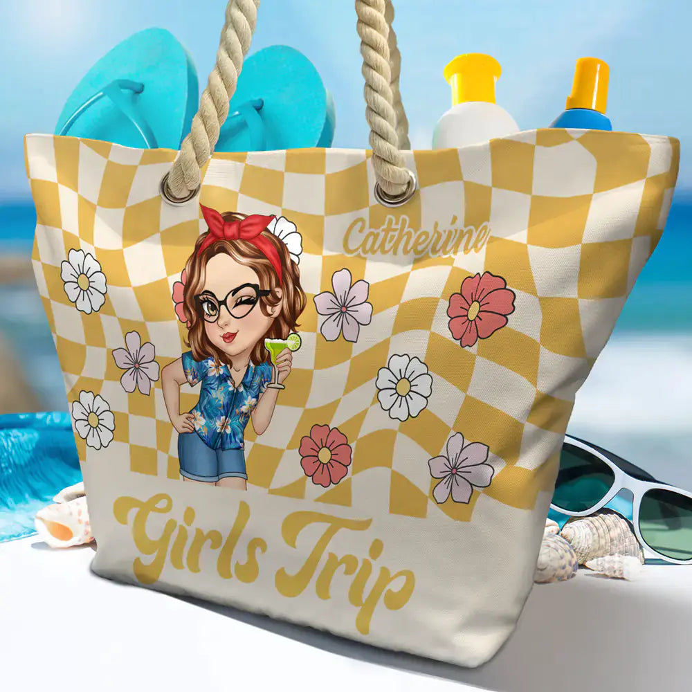 Girls Trip Besties For The Resties - Personalized Beach Bag - Image 4