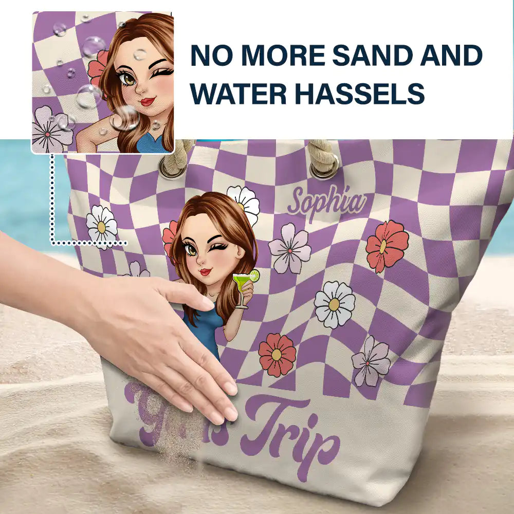 Girls Trip Besties For The Resties - Personalized Beach Bag - Image 6