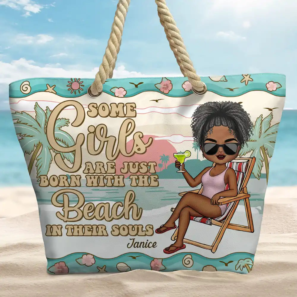 Just A Girl Who Loves Beaches - Personalized Beach Bag - Image 2