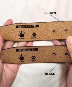 Alternative view of World's Best Papa Belongs To Grandkids - Personalized Engraved Leather Belt