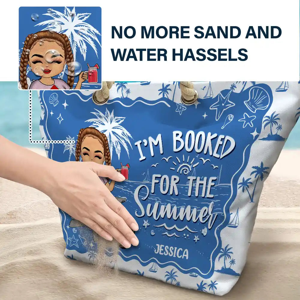 Just Read A Book And Chill - Personalized Beach Bag - Image 6
