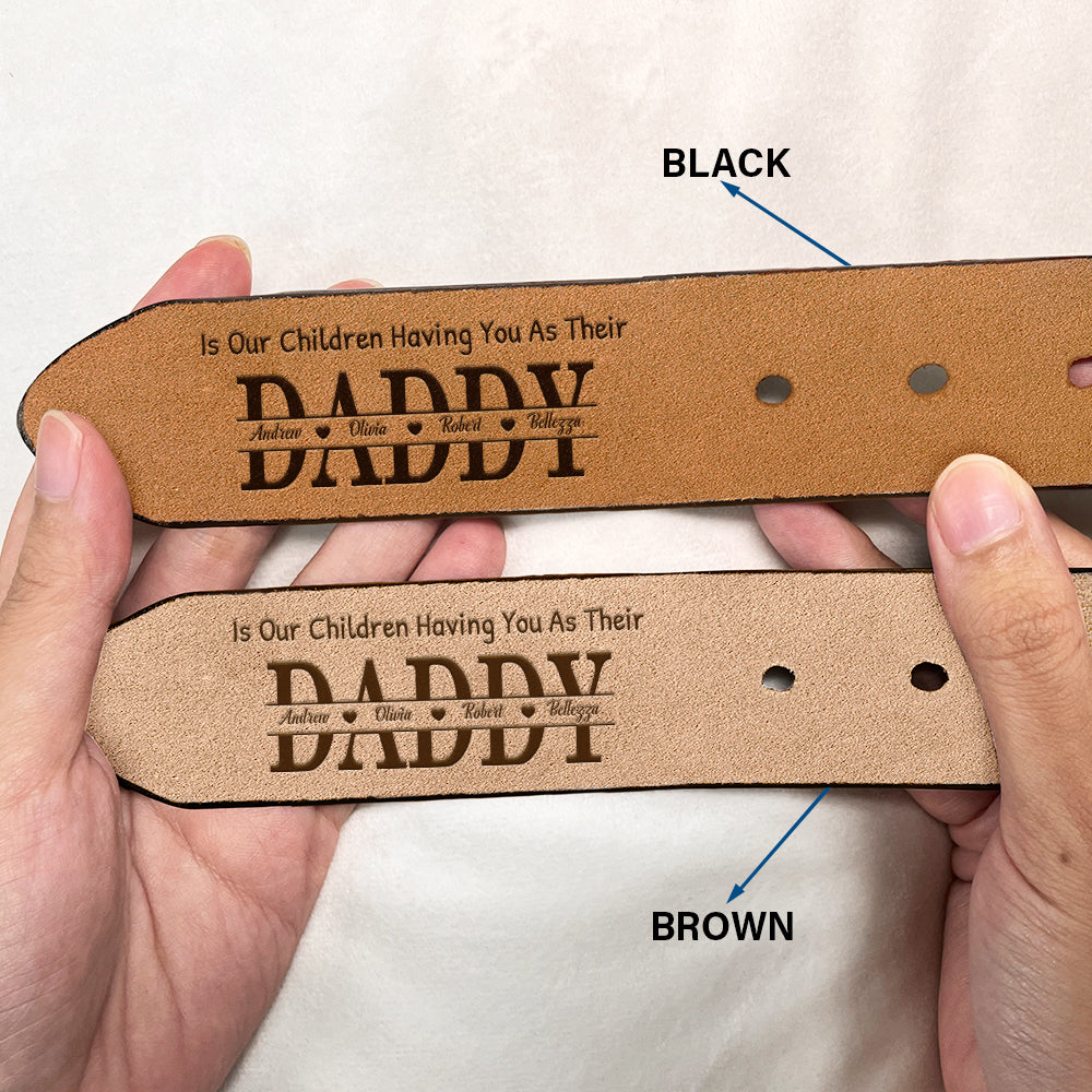 The Only Thing Better Than Having You As Husband - Personalized Engraved Leather Belt - Image 2