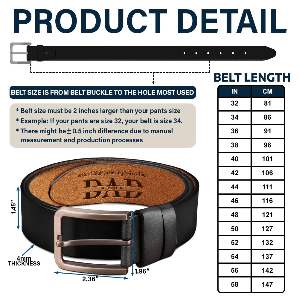 The Only Thing Better Than Having You As Husband - Personalized Engraved Leather Belt - Image 5